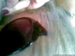 Russian young prostitute doing a blowjob in t