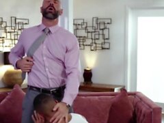 Hunk men anal 3way with horny stepdad