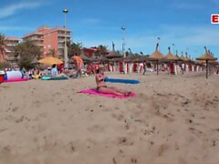 Немецкий репортер забрать 18 -летнего туриста -подростка на Mallorca Beach