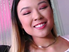 BJ Asian cutie sucks cock n talks dirty