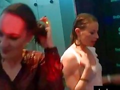 Sinfully lesbians gets wild in a club