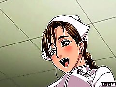 Большое Titted Hentai медсестра получает свой мокрая киска перекачиваемую