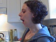 Woman yawning