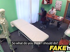Fake Hospital Shy brunette has explosive orgasms