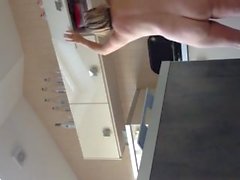 wifes 40 inch tits in kitchen