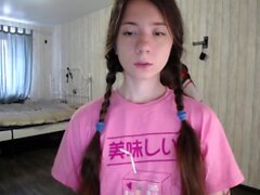 Amatör Webcam Genç yanıp söner Masturbates