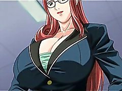 De sexo da escola Hentai pornô com a menina excitada fundindo seus no Vestiário dick