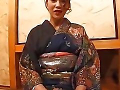 Kanako in kimono sucks hard penis