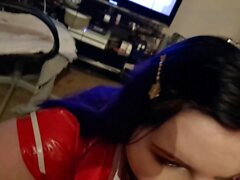 LOGGIRLXO PVC Nurse imbavagliata Blowjob Cum in bocca XXX Video