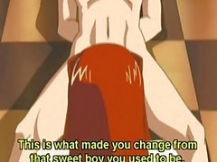 Wild anime slampa med mjölkaktiga bröst gör avsugning