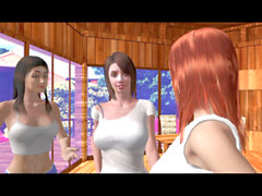 3D nuevo, lesbiana nueva, lesbiana anime sexo