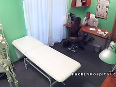 Doctor with big dick fucks cute patient