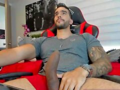 Solo masturbation and gay climax