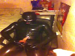 Latex Catsuit, Cumshot And Licking Up