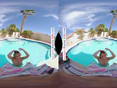 Naughty America Kenna Giacomo at the pool VR