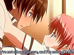 Anime school slut sucks cock and gets pussy rubbed