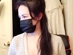 Masturbazione della striscia di webcam asiatica dilettante