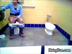 Fat Indian Watched Pissing On A Toilet