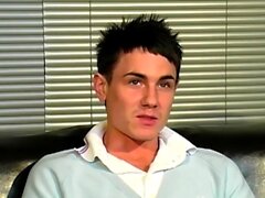 Cute athletic twink Jordon B interviewed before masturbating