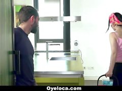 OyeLoca - Latina Cleaner Cleans House And Cock!