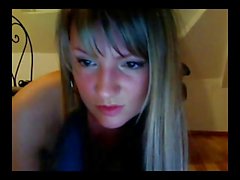 Hete amateur romige solo op webcam