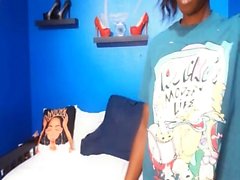 Fascinating Sexy Ebony And Her Frivolous Performance Live