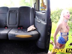 Fake Taxi Golden shower for hot lady anal sex