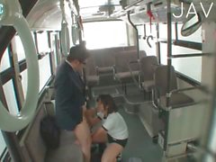 Titty Slut Sucking In A Bus