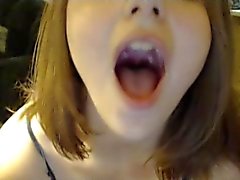 Pretty Girl Dildo BJ Mouth Cum Encourage