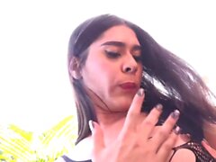 Petite Latina Trans Marcella Cavills Stuffs Her Ass