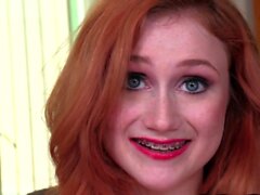 Gourmand cocksucking ginger spex babe pov