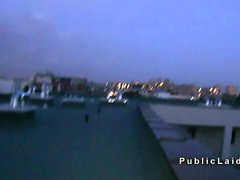 Hungarian amateur fucks on roof top pov