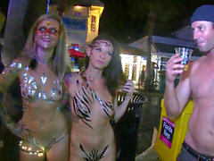 Festival, nude beach, street naked catfight