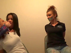 Tape gagged, handsmother