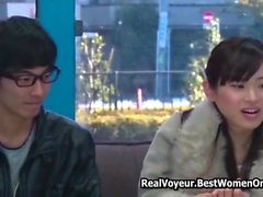 Nuori Japanin Couple Sex TV Show lasiseinät 26