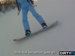 Dirty Flix - Jessy Brown - Poussin Snowboarder aime la bite