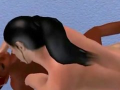 Loca del Gran 3D de la historieta Negro Tits Sexo duro